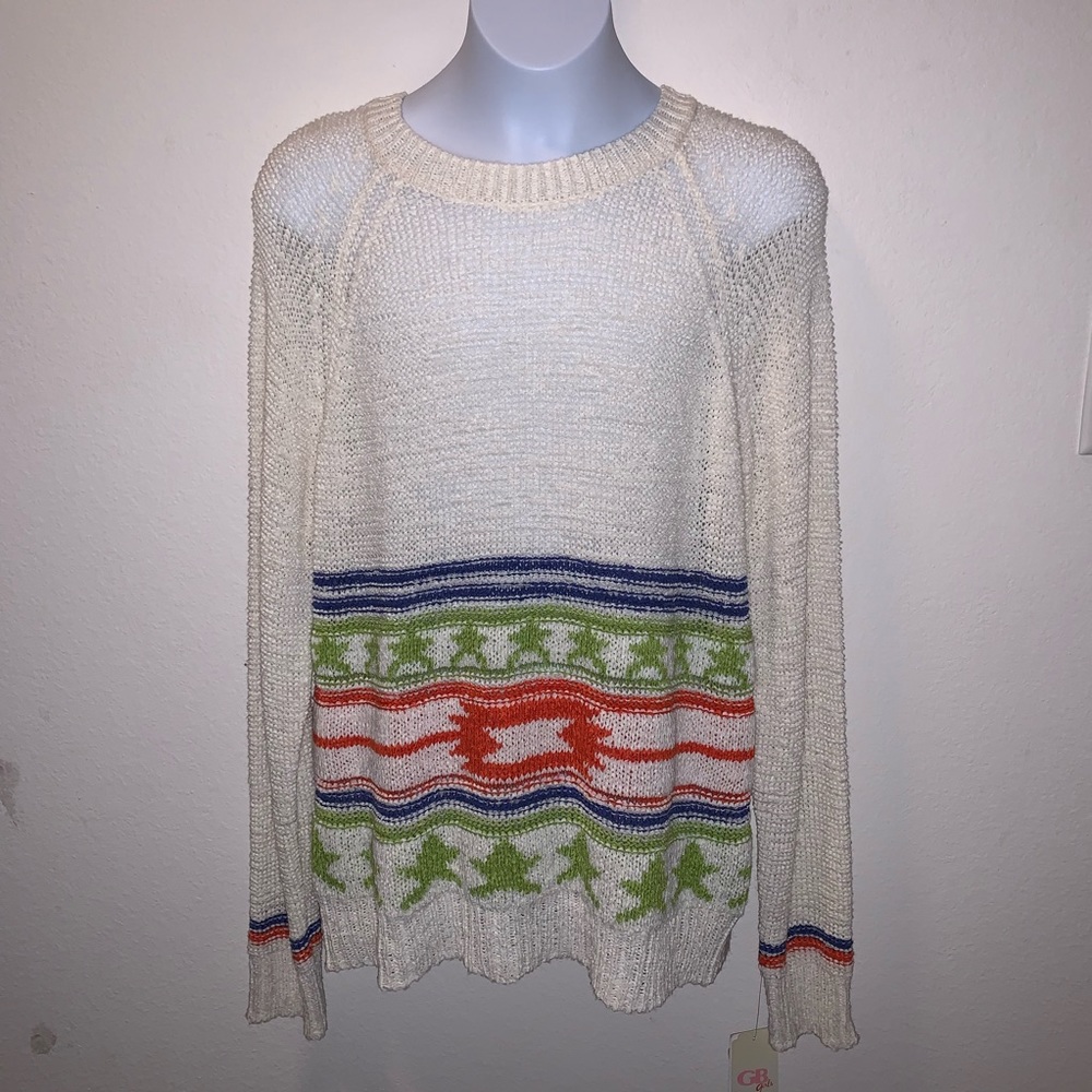 GB Girls Long Sleeve Pattern Sweater